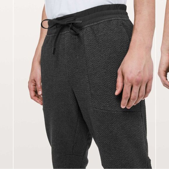 Lululemon At Ease Jogger Heathered Black Men's Gray Jogger Pants size Small - Picture 3 of 12